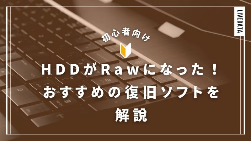 HDDがRAW表示【初心者でも安心】復旧ソフトを使ったデータ取り出し方法